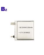 리튬 배터리 제조업체 ODM 스마트 카드 용 초박형 배터리 BZ 024040 250mAh 3.7V Lipo 배터리 셀