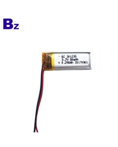 중국 재충전 전지 공급자 똑똑한 착용 할 수있는 장치를위한 주문을 받아서 만들어진 고품질 건전지 BZ 301235 3.7V 80mAh LiPo 배터리