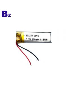 저렴한 스마트 카드 배터리 BZ 401230 100mAh 3.7V 리튬 폴리머 배터리 KC 인증 포함