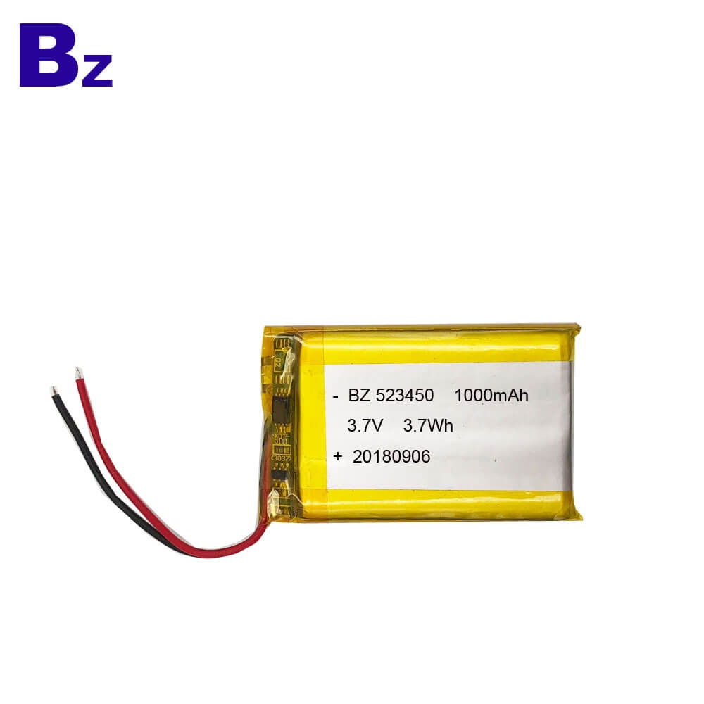 BZ 523450 1000mAh 3.7V Lipo 배터리