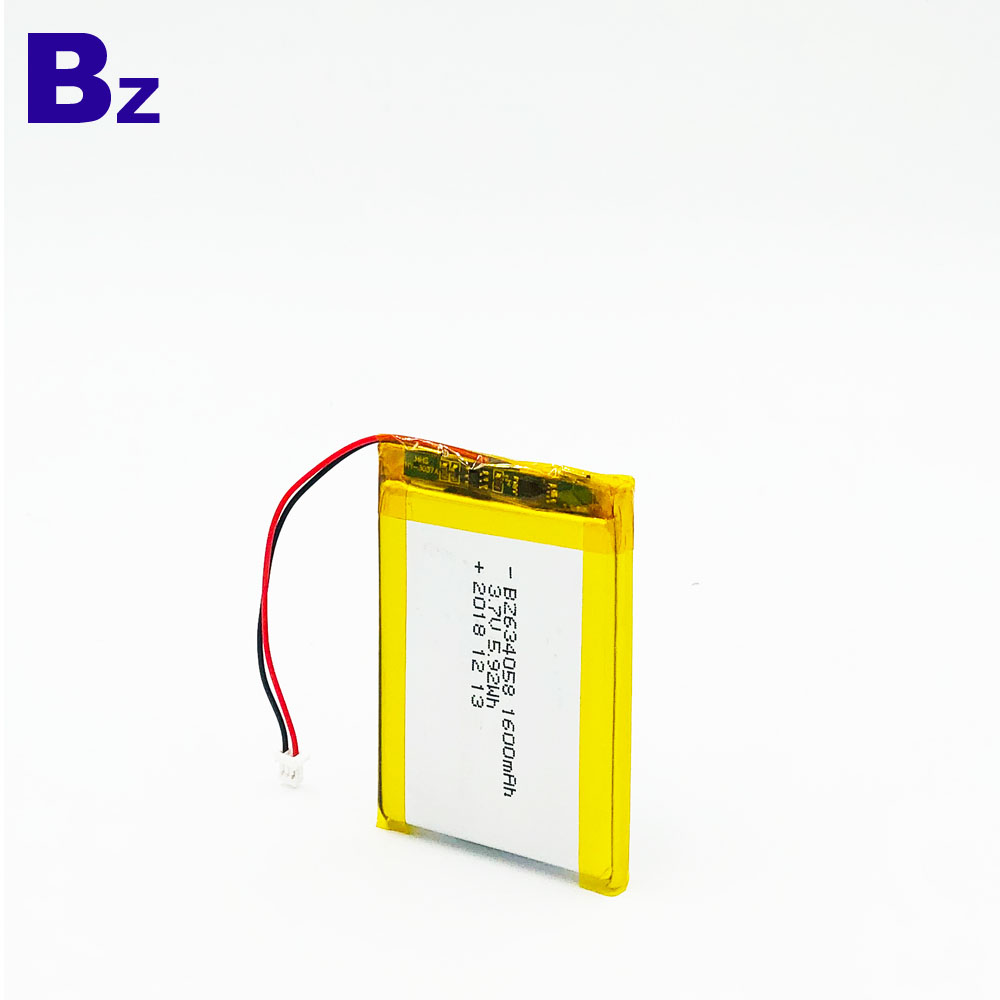 Gps 용 리튬 이온 폴리머 배터리 BZ 634058 1600mAh 3.7V Lipo 배터리