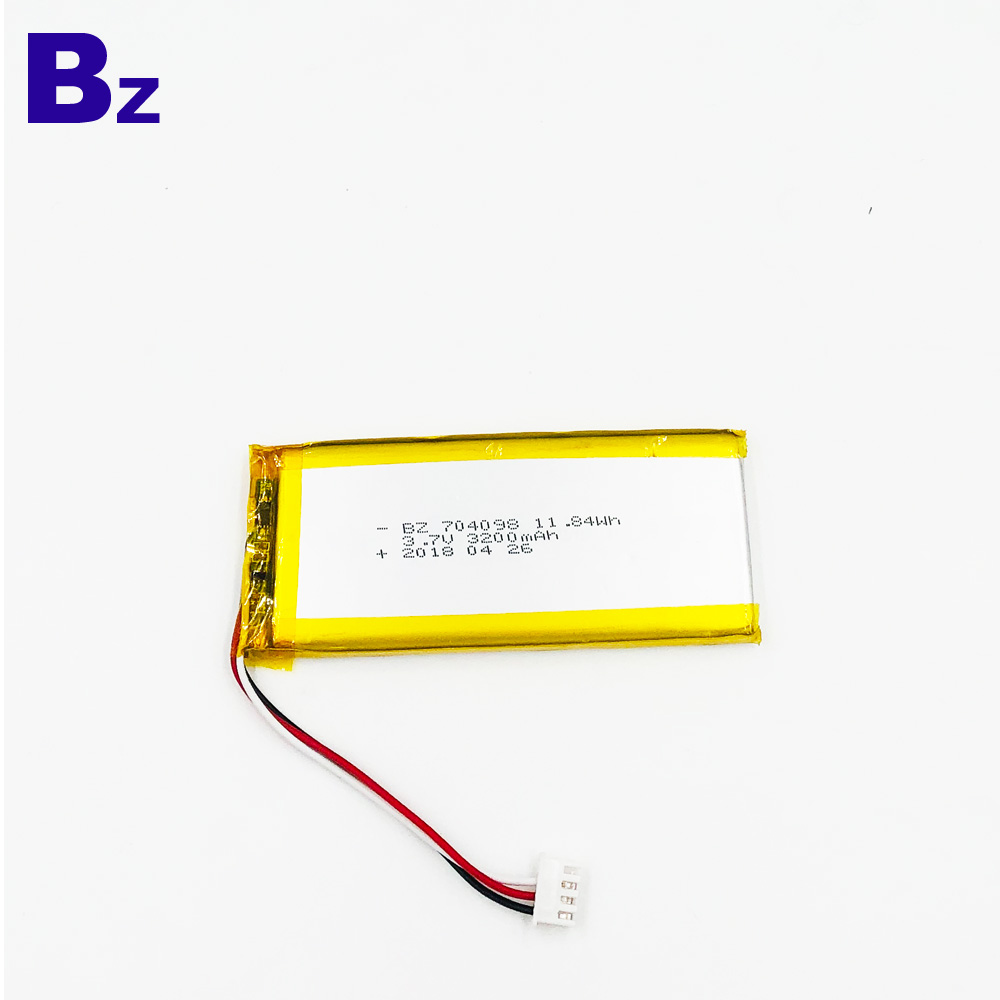 BZ 704098 3200mAh 3.7V 폴리머 리튬 이온 배터리