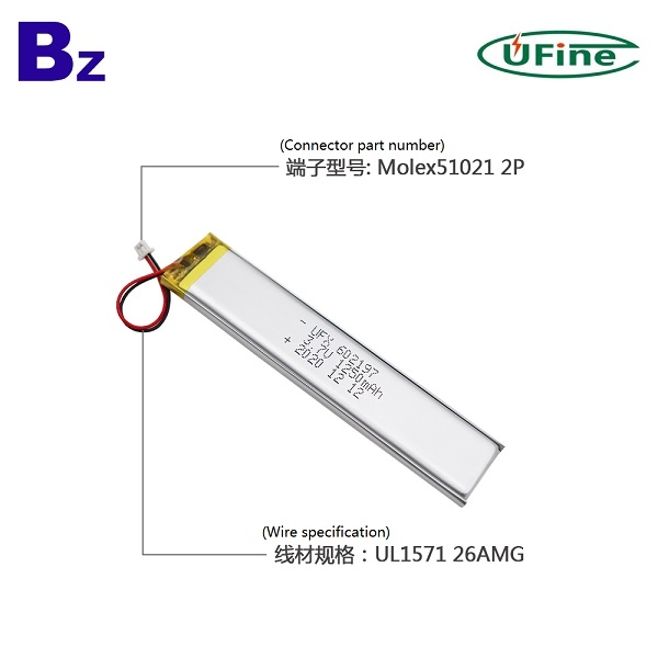 602197 1250mAh 3.7V 리튬 폴리머 배터리 1250mAh 3.7V 리튬 폴리머 배터리