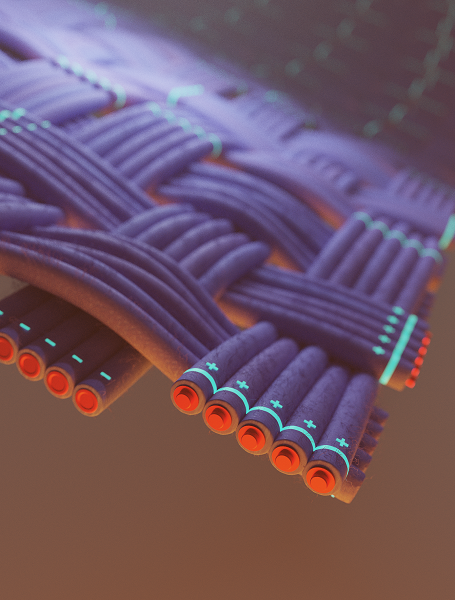 리튬이온 배터리를 패브릭으로 만들어