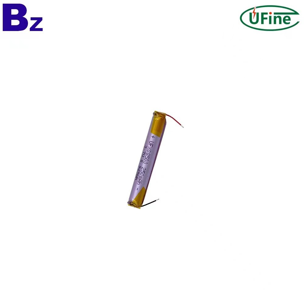 고품질 08500 3.7V 250mAh 원통형 배터리