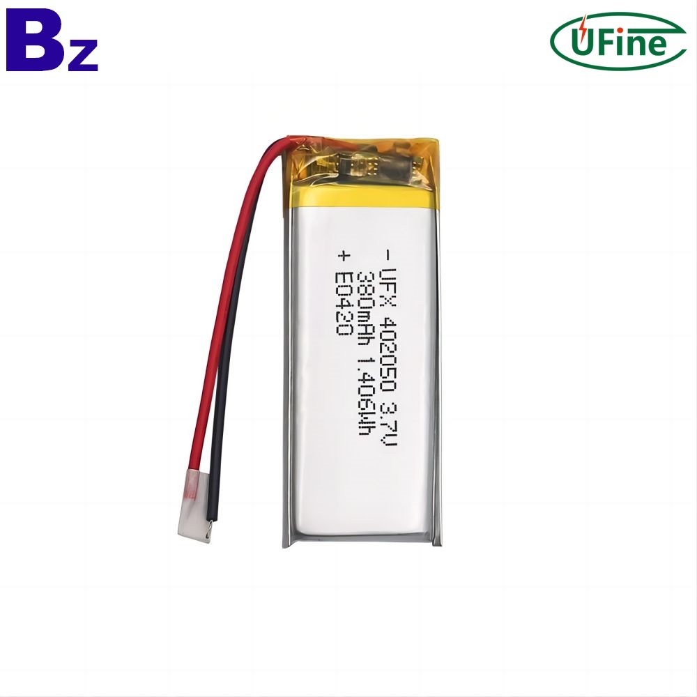 402050 3.7V 380mAh 리튬 이온 폴리머 배터리 402050 3.7V 380mAh 리튬 이온 폴리머 배터리