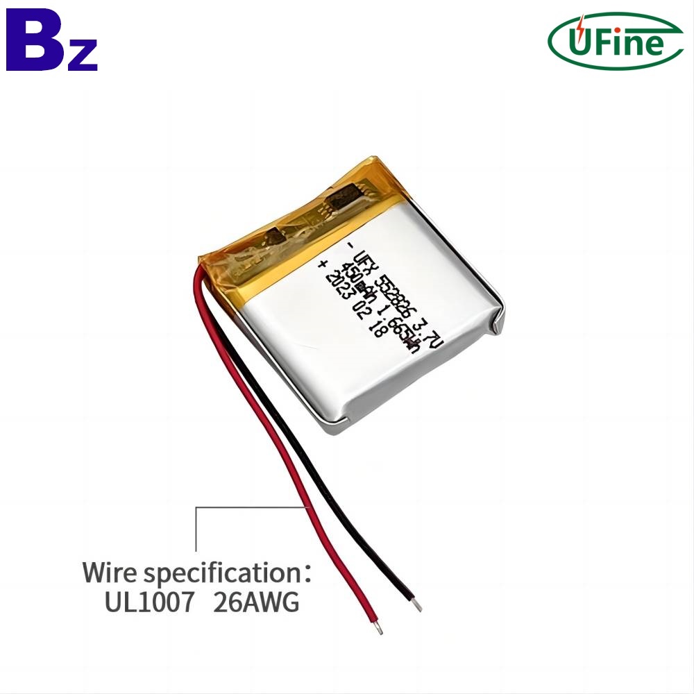 552826 3.7V 450mAh 리튬 이온 배터리 552826 3.7V 450mAh 리튬 이온 배터리