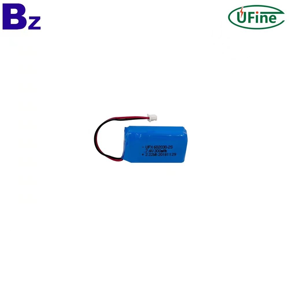 602030-2S 7.4V 300mAh 리튬 폴리머 배터리 팩 602030-2S 7.4V 300mAh 리튬 폴리머 배터리 팩