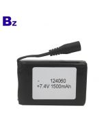 전기 격렬한 장갑을위한 중국 Lipo 세포 제조자 주문을 받아서 만들어진 Lipo 건전지 BZ 124060 2S 7.4V 1500mAh 폴리머 리튬 이온 배터리