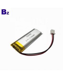 중국 리튬 전지 공장 블루투스 스피커 용 맞춤형 UL 인증 Lipo 배터리 BZ 102055 1100mAh 3.7V 충전 용 LiPo 배터리