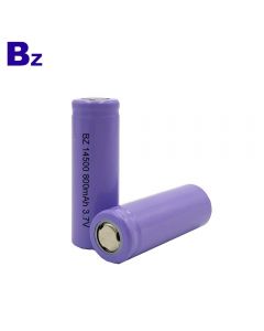 중국 사용자 정의 뜨거운 판매 원통형 배터리 BZ 14500 800mAh 3.7 v 충전식 리튬 이온 배터리
