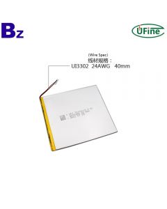 의료 기기용 고품질 대용량 Lipo 배터리 UFX 32105115 6000mAh 3.7V UL 인증 리튬 폴리머 배터리