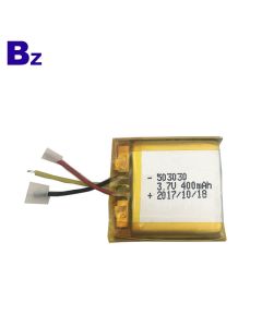 LED 빛을위한 중국 리튬 전지 공급자 주문을 받아서 만들어진 건전지 BZ 503030 400mAh 3.7V 리튬 폴리머 배터리