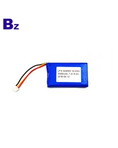 3C 디지털 방식으로 좋은 품질 재충전 전지 UFX 604565-2S 2000mAh 7.4V Li 중합체 건전지
