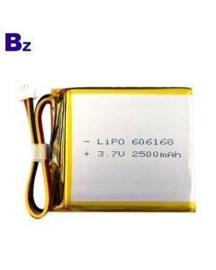 중국 최고의 리튬 배터리 공장 맞춤형 리튬 폴리머 배터리 BZ 606168 3.7V 2500mAh 무선 디지털 장치에 대 한 충전식 Lipo 배터리