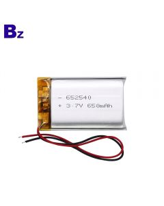 중국 UL 인증 리튬 배터리 공장 ODM 블루투스 장치 용 배터리 BZ 652540 650mAh 3.7V Lipo 배터리