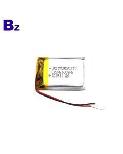 고품질 안경 소독 상자 배터리 UFX 702535 600mAh 3.7V 리튬 폴리머 배터리