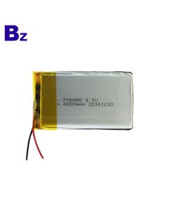 중국 최고의 리튬 셀 공장 맞춤형 고품질 Lipo 배터리 BZ 775085 4000mAh 3.7V 충전식 폴리머 리튬 이온 배터리