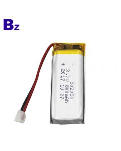 전동 칫솔에 대한 중국 리튬 배터리 제조 업체 도매 배터리 BZ 802050 800mAh 3.7V KC 인증을받은 Lipo 배터리