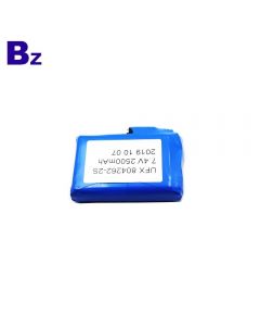 격렬한 장갑 건전지를위한 중국 뜨거운 판매 UFX 804262-2S 7.4V 2500mAh 리튬 폴리머 배터리