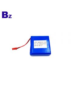 과즙 짜는기구를위한 공장 주문을 받아서 만들어진 Lipo 건전지 UFX 806060-3S 3500mAh 11.1V 리튬 폴리머 배터리 와이어 및 플러그 