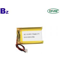 중국 리튬 셀 제조 업체 도매 마사지 장치 배터리 BZ 933450 1700mAh 3.7V 리튬 포 배터리