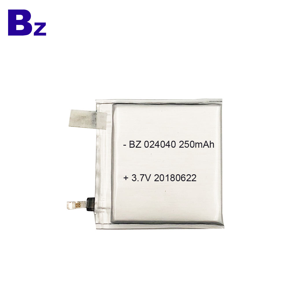 024040 250mAh 3.7V Lipo 배터리 셀 024040 250mAh 3.7V Lipo 배터리 셀