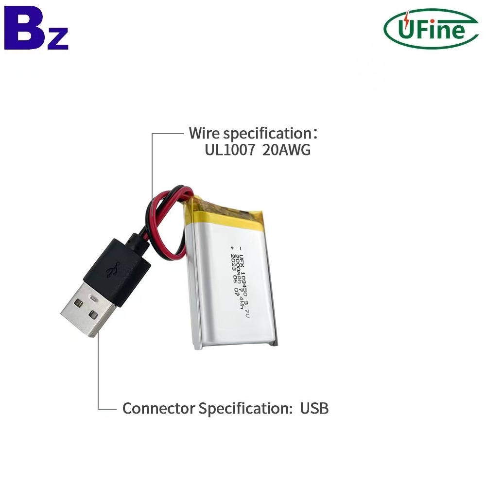UFX 103450 2000mAh 3.7V 재충전 전지
