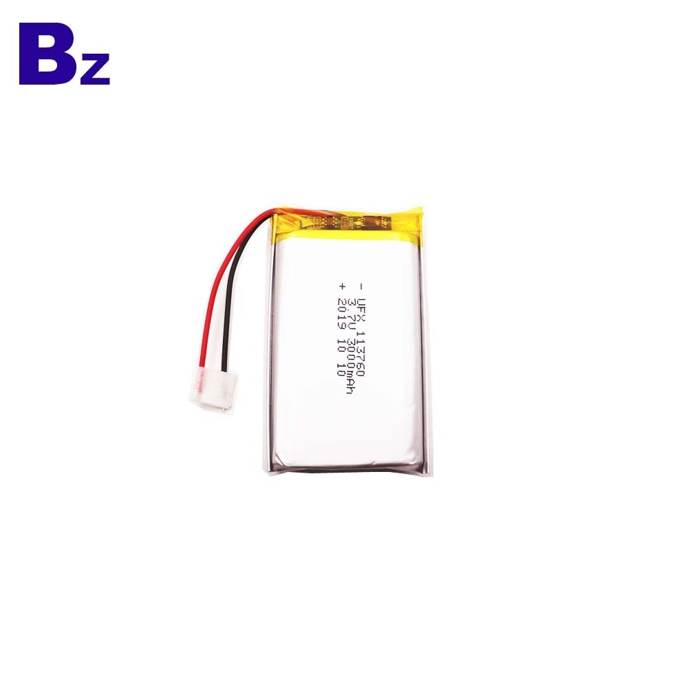 113760 3.7V 3000mAh 리튬 폴리머 배터리