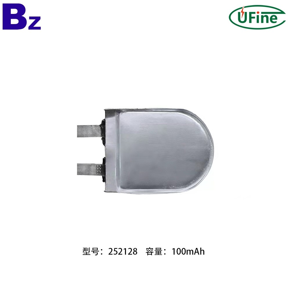 252128 100mAh 3.7V 리튬 폴리머 배터리
