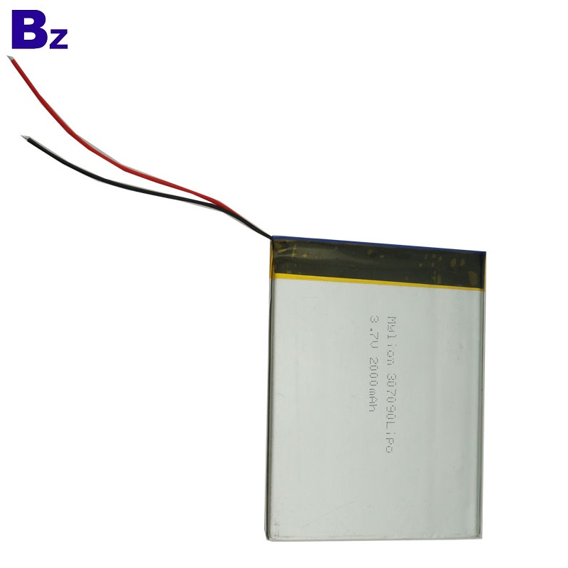 307090 3.7V 2000mah 리튬 이온 폴리머 배터리