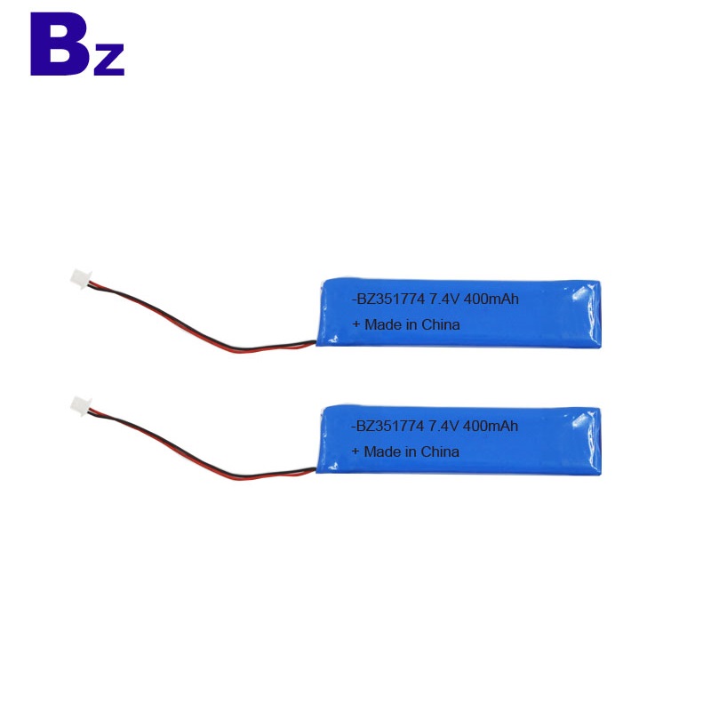 351772 7.4V 400mAh 폴리머 리튬 이온 배터리