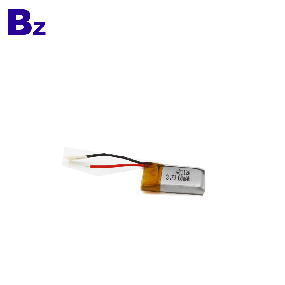 BZ 401120 60mAh 3.7V 리튬 이온 폴리머 배터리