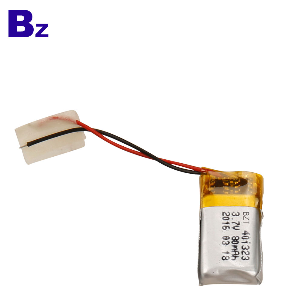 401323 3.7V 80mAh 리튬 폴리머 배터리