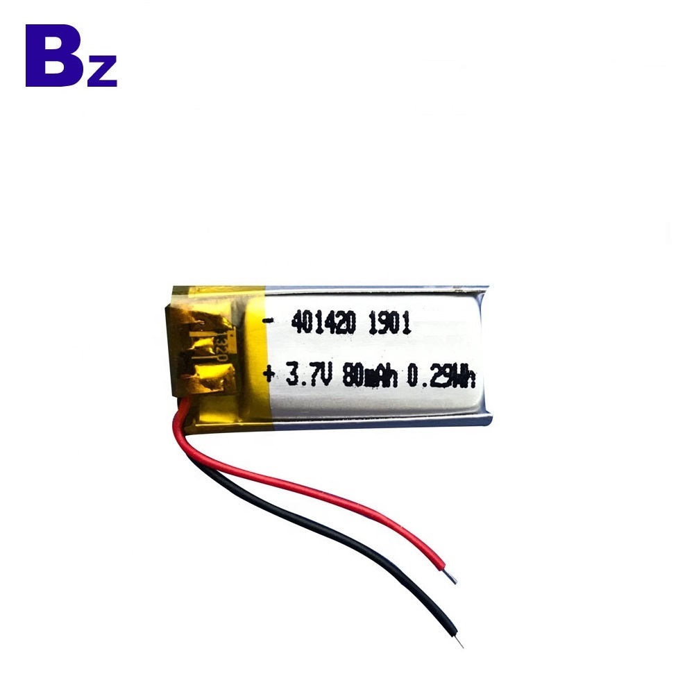 401420 80mAh 3.7V Lipo 배터리 401420 80mAh 3.7V Lipo 배터리