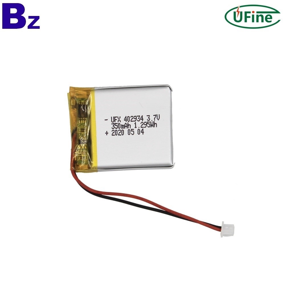 맞춤형 350mAh 리튬 폴리머 배터리