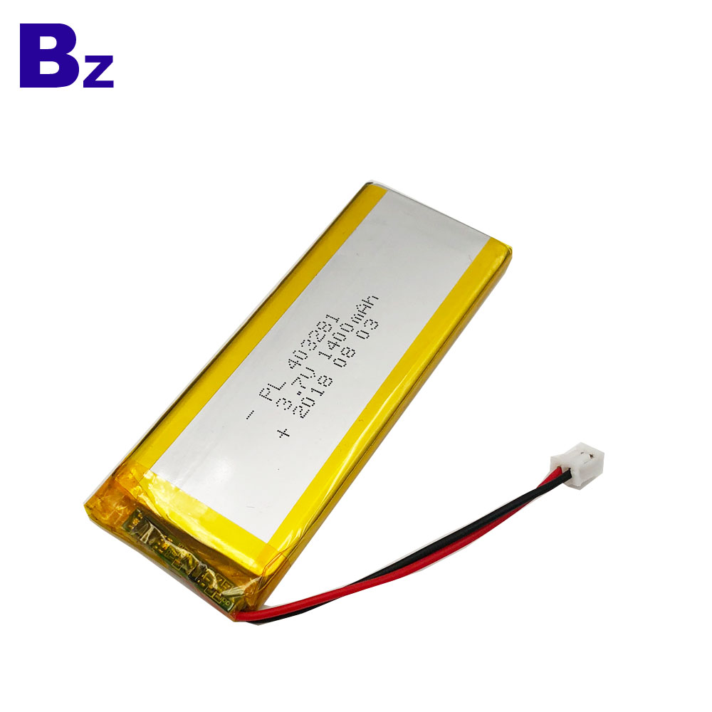 403281 3.7V 1400mAh 리튬 폴리머 배터리