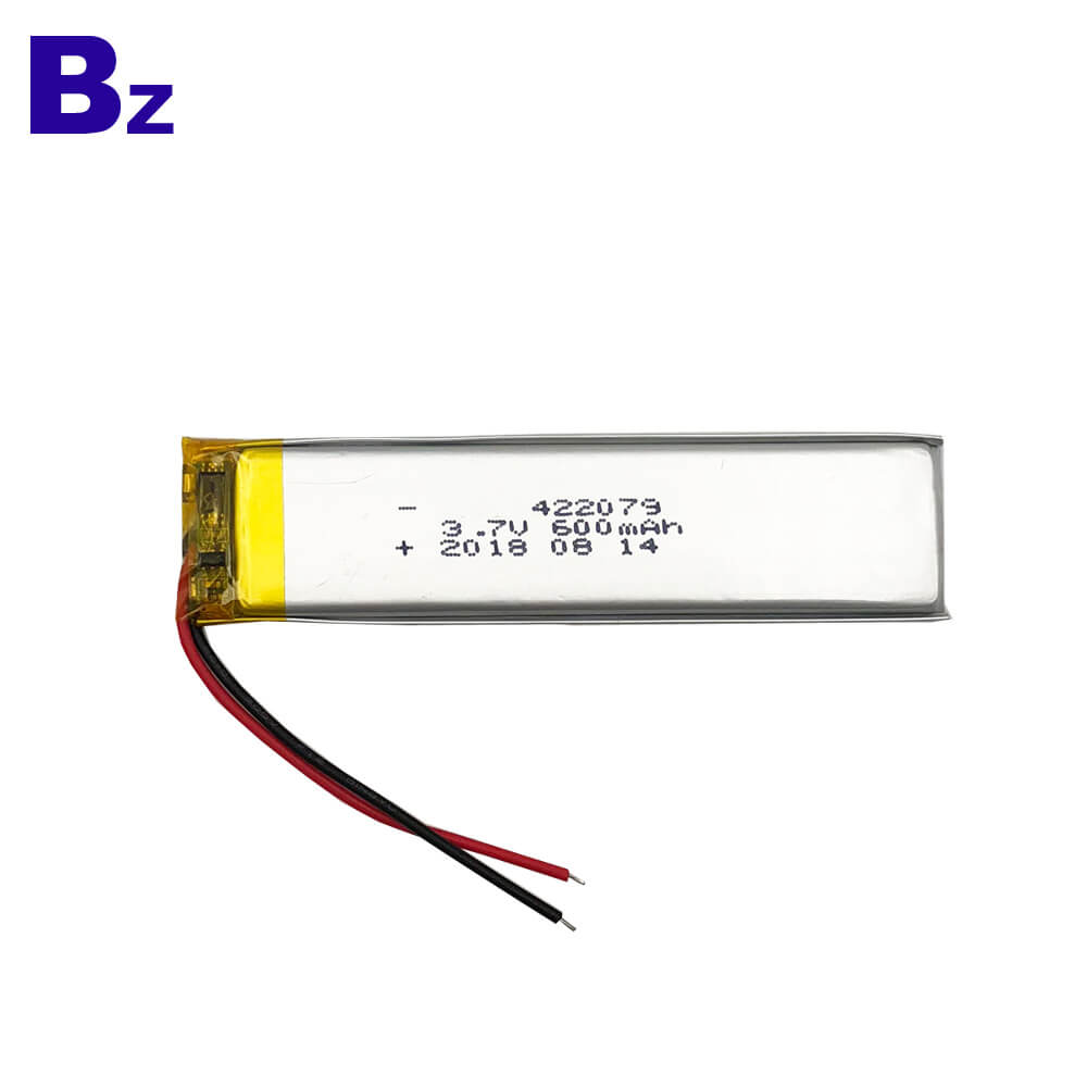 맞춤형 600mAh 3.7V 배터리