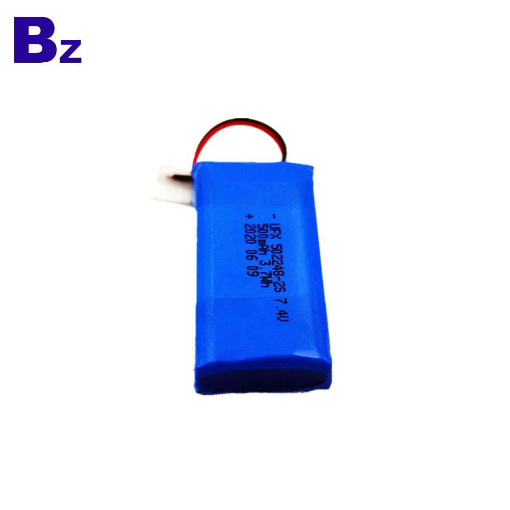 502248-2S 500mAh 7.4V 리튬 폴리머 충전식 배터리