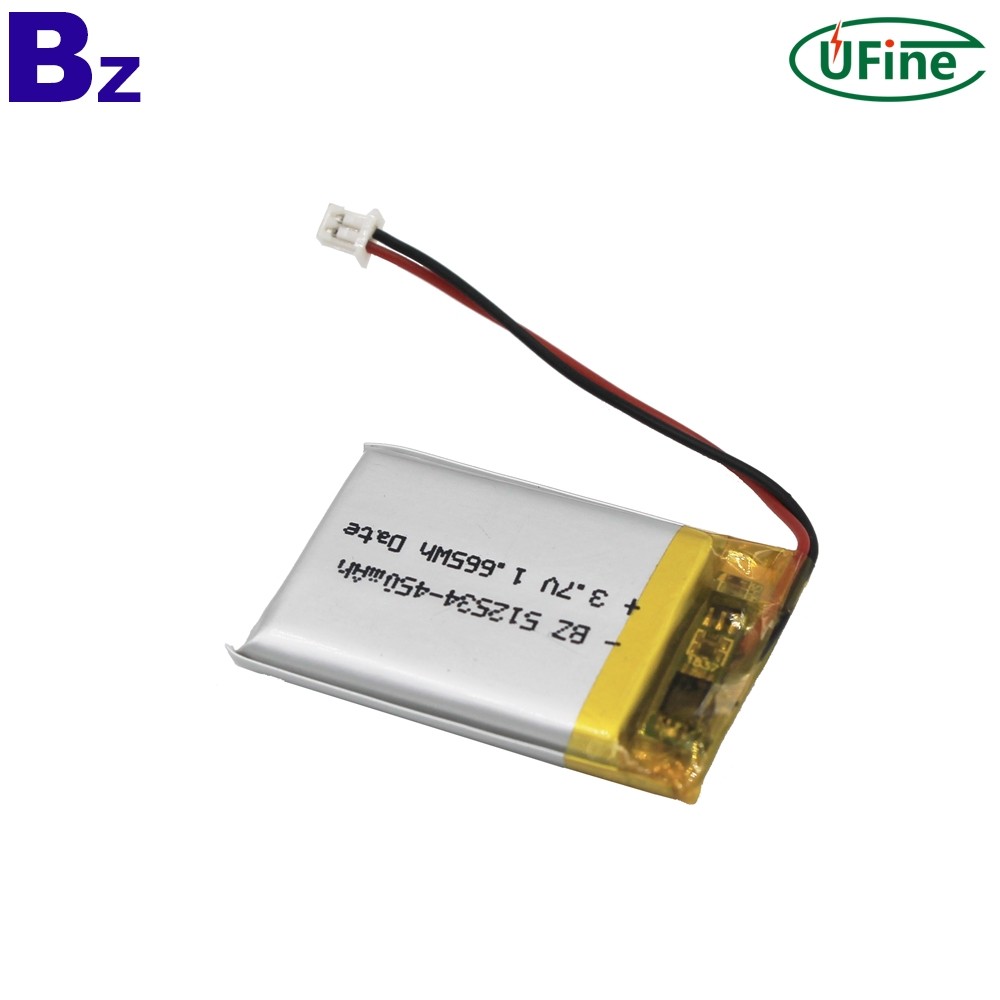 3.7V 450mAh 적외선 온도계 배터리