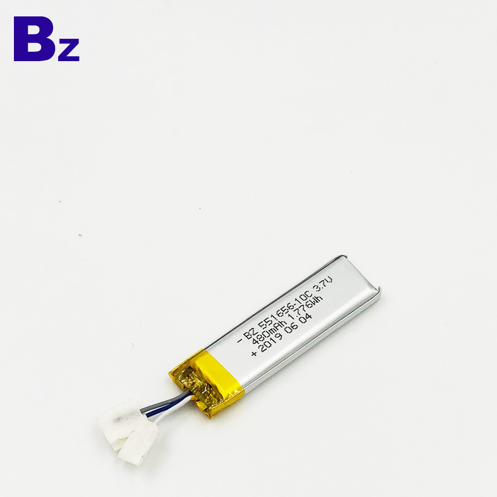 480mAh 3.7V UL 리튬 폴리머 배터리