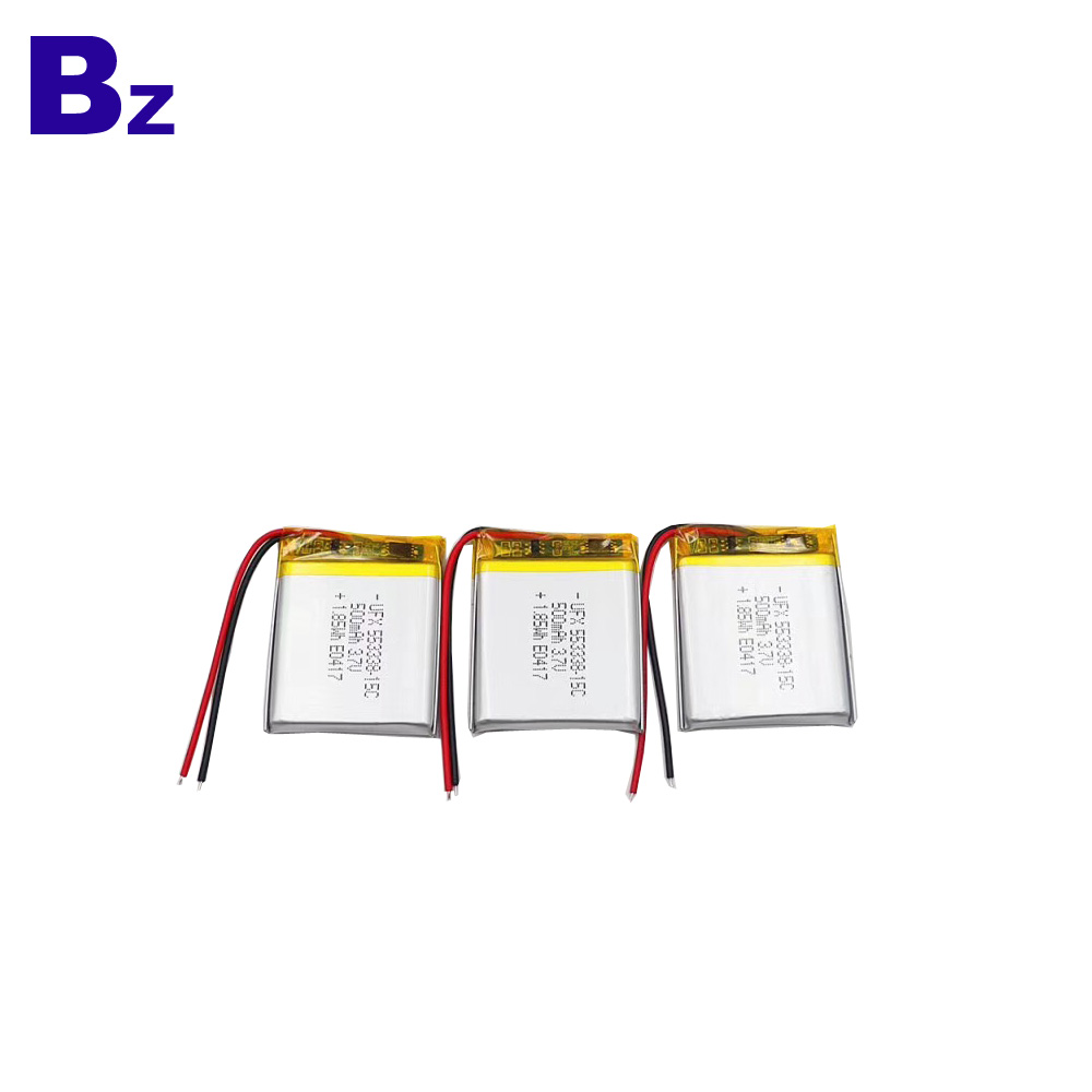 553338 15C 3.7V 500mAh Lipo 배터리