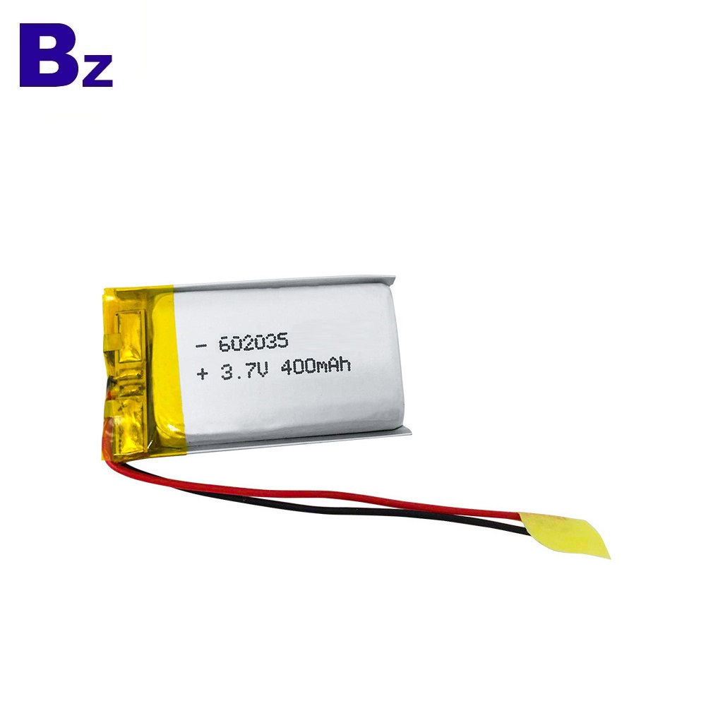 BZ 602035 400mAh 3.7V 리튬 이온 건전지