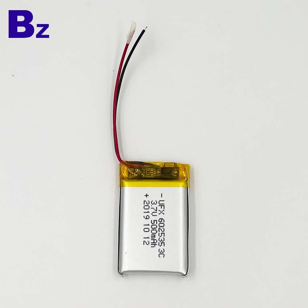 602535 3C 3.7V 500mAh 리튬 폴리머 배터리
