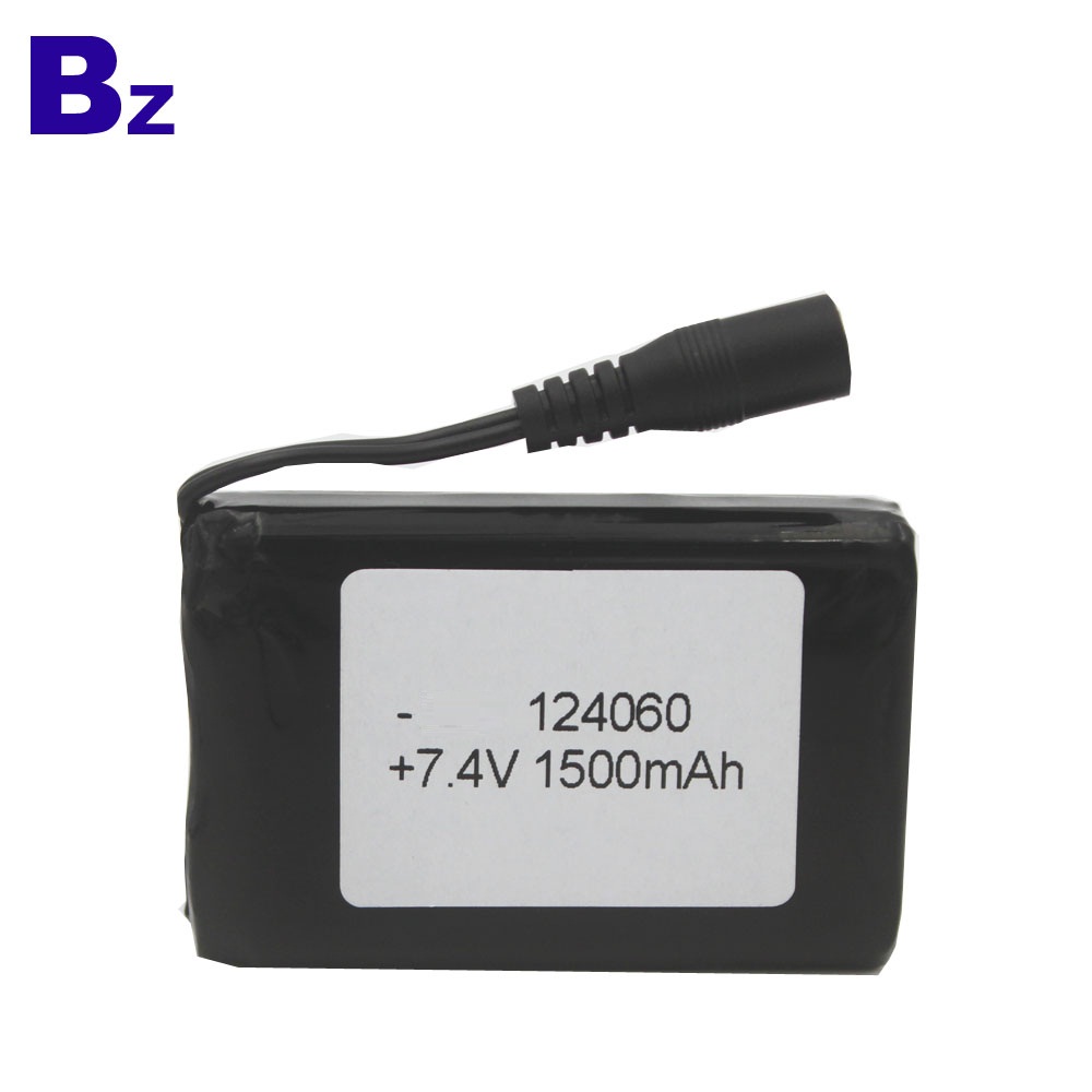124060 2S 7.4V 1500mAh 폴리머 리튬 이온 배터리