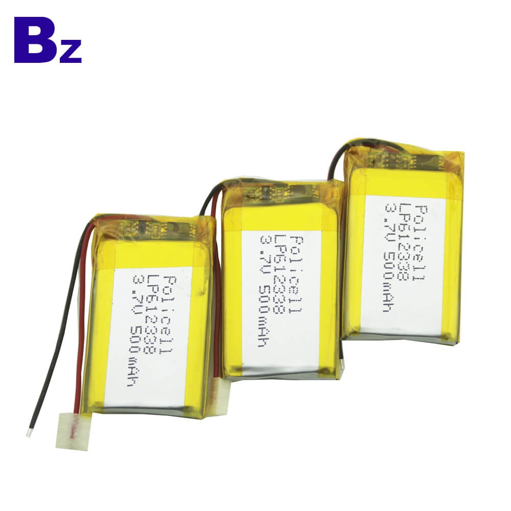 612338 500mAh 3.7V 충전식 배터리