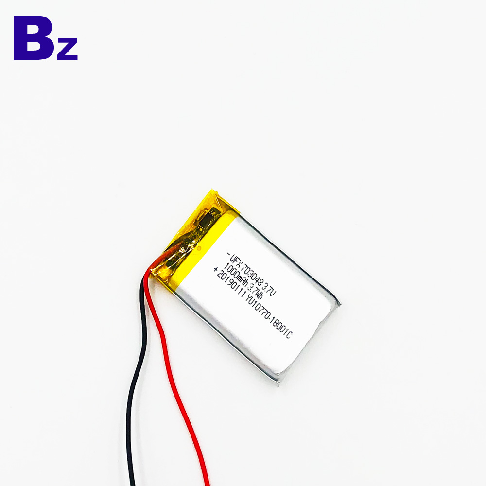 703048 1000mAh 3.7V 리튬 폴리머 배터리