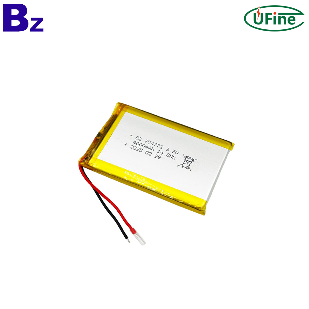 754772 4000mAh 3.7V 리튬이온 배터리