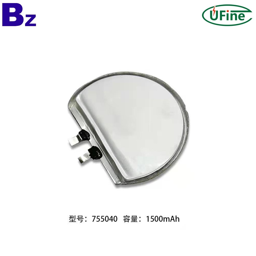 1500mAh 특수 모양의 원형 Lipo 배터리 1500mAh 특수 모양의 원형 Lipo 배터리