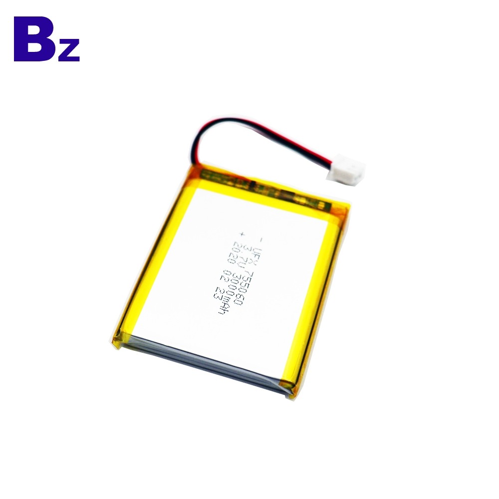 755060 3000mAh 3.7V 충전식 리튬 폴리머 배터리